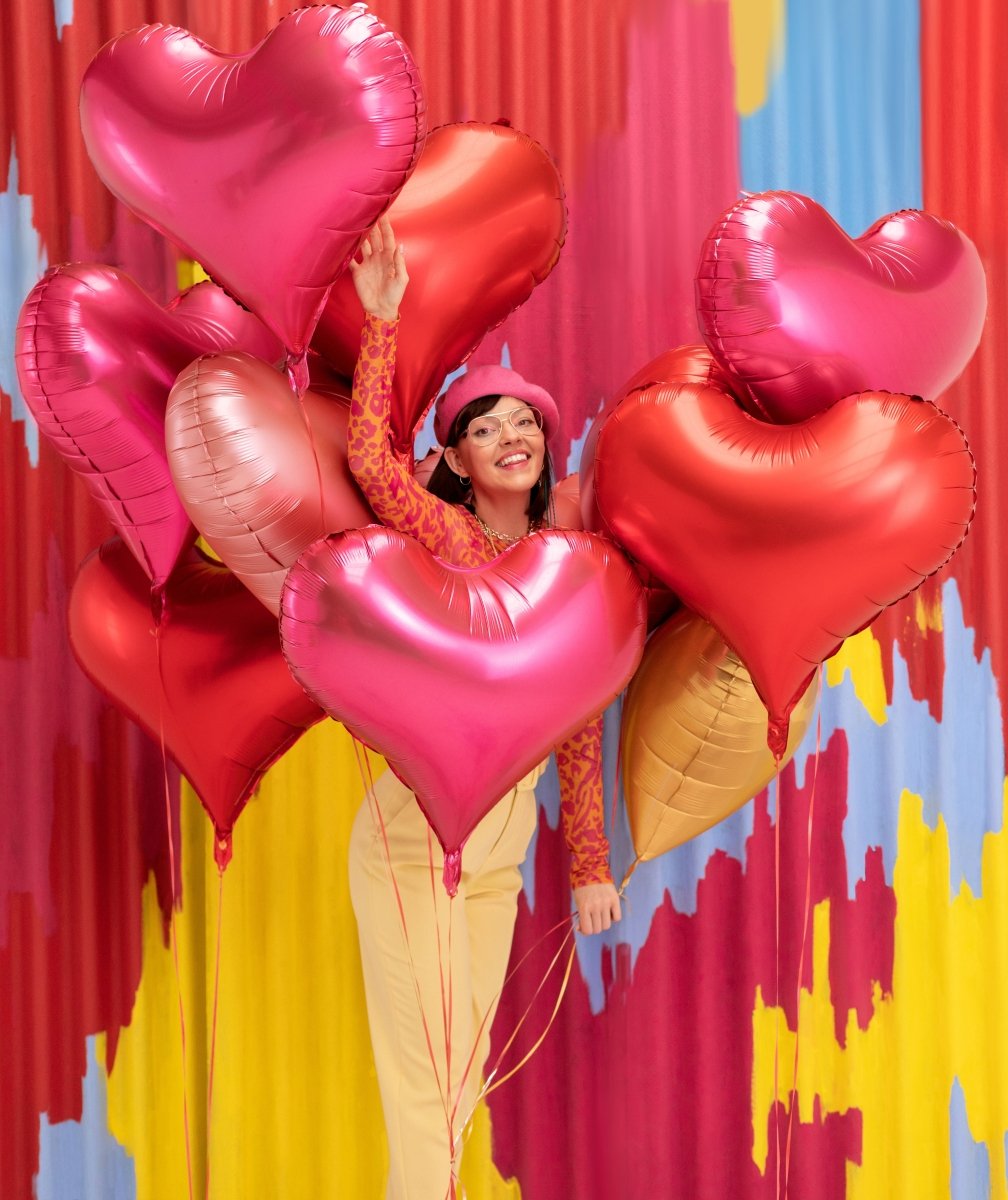 Hart Helium Ballon Roze Leeg 75cm
