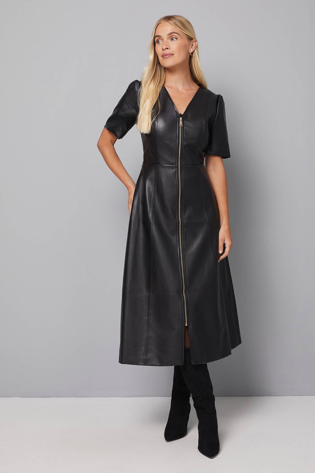 Wallis Robe Mi-Longue Zippée en synthétique Petite