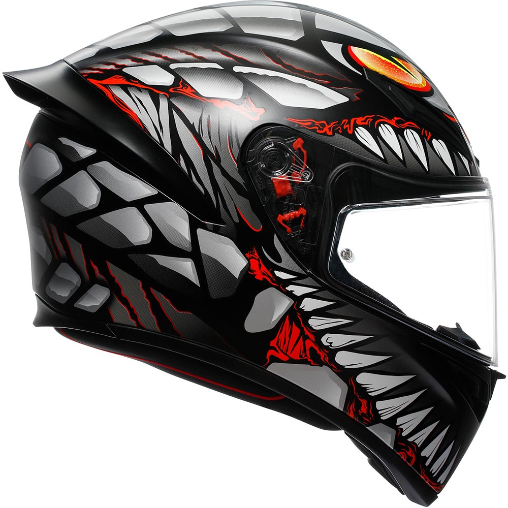 AGV - Casque K1 S Lyzard Noir Mat / Gris / Rouge