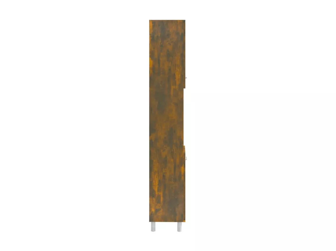 Armoire de bain Chêne fumé 30x30x179 cm Bois d'ingénierie