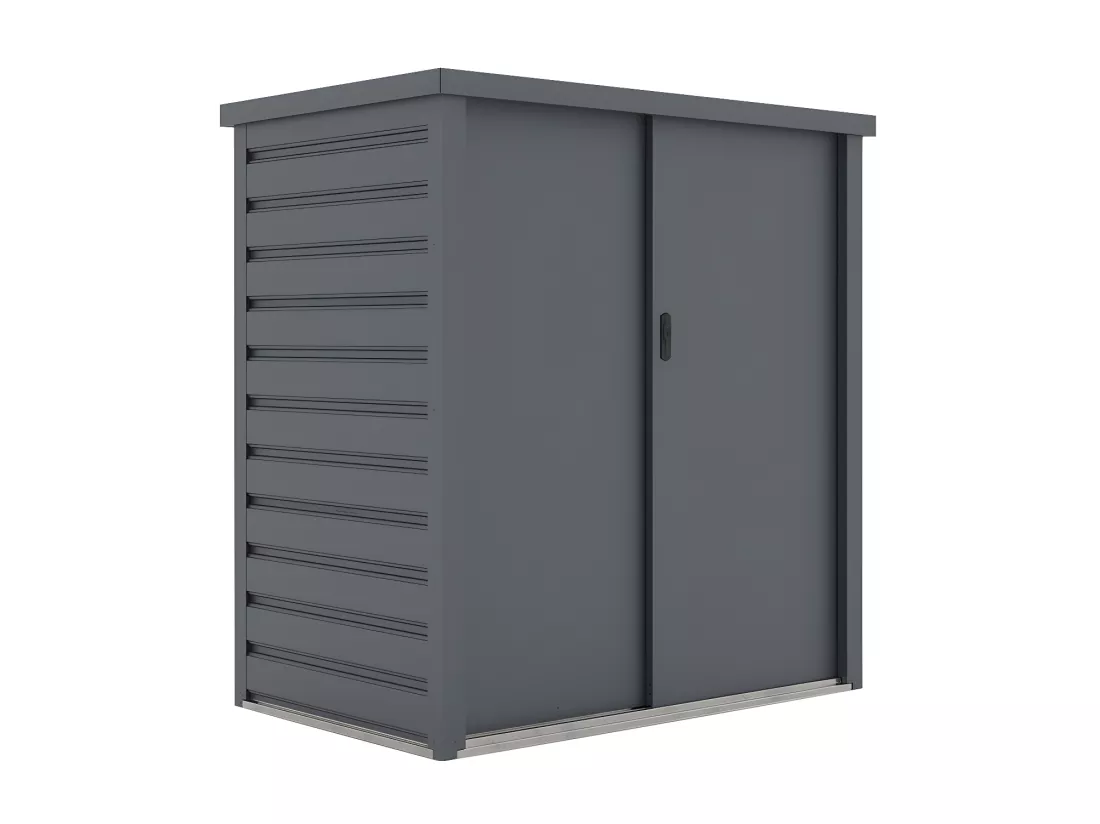 Armoire de rangement de jardin en métal acier galvanisé gris 1,31 m3 125x80x131 cm REIVAX