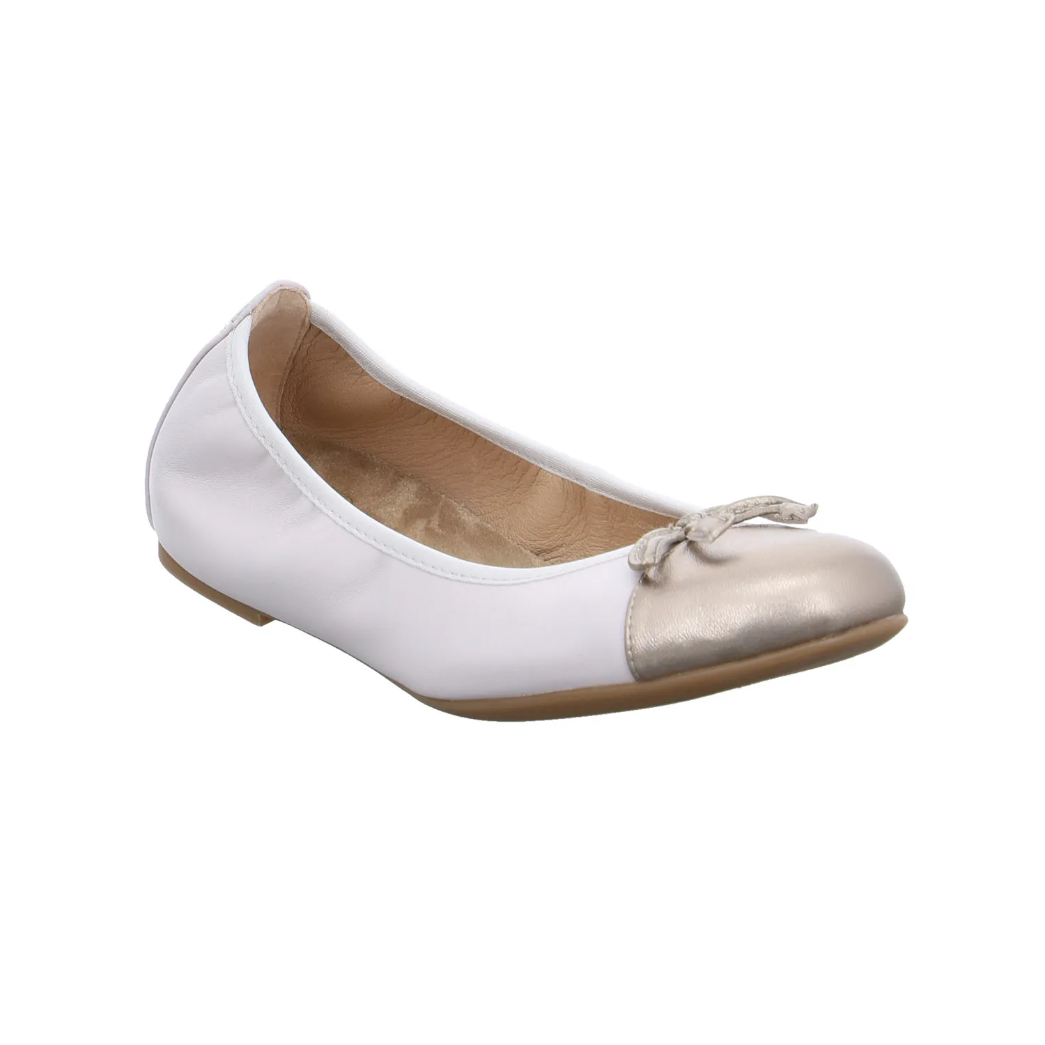 UNISA Ballerina Beige Leder  mit Lederfutter