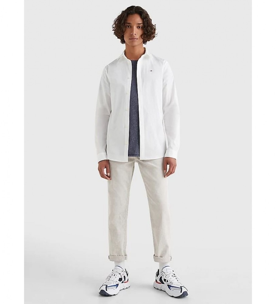 Camisa Tommy Jeans Popeln Original Stretch, branca