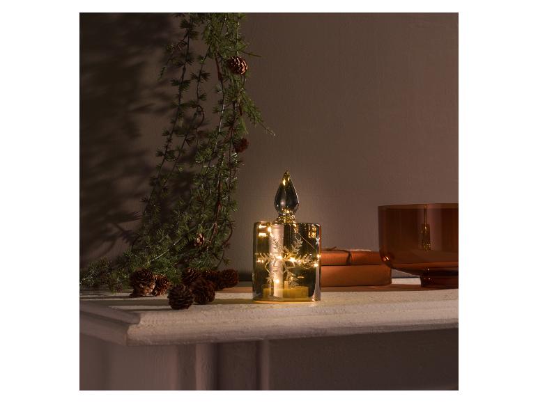 Glazen kerstdecoratie met LED