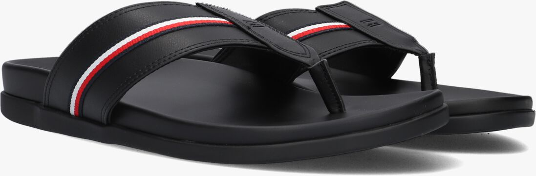 TOMMY HILFIGER zwarte tommy hilfiger teenslippers hilfiger toe post