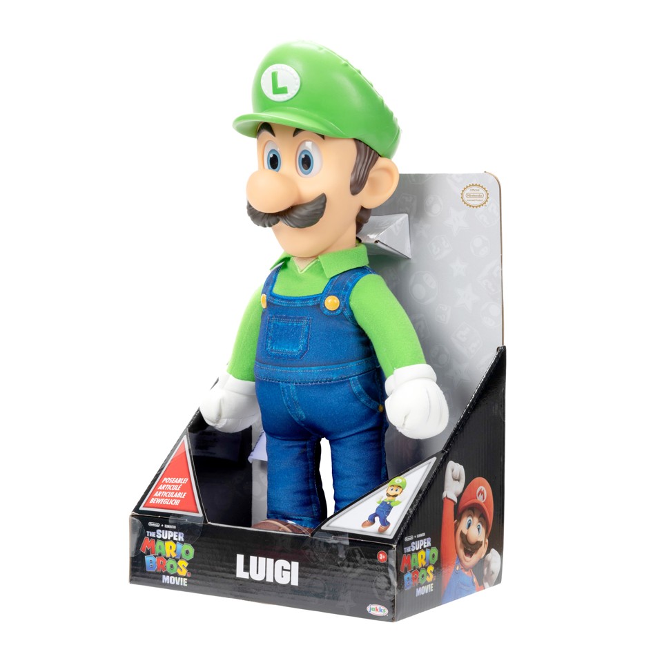 Super Mario Movie - Roto Bamse Luigi (38 cm)