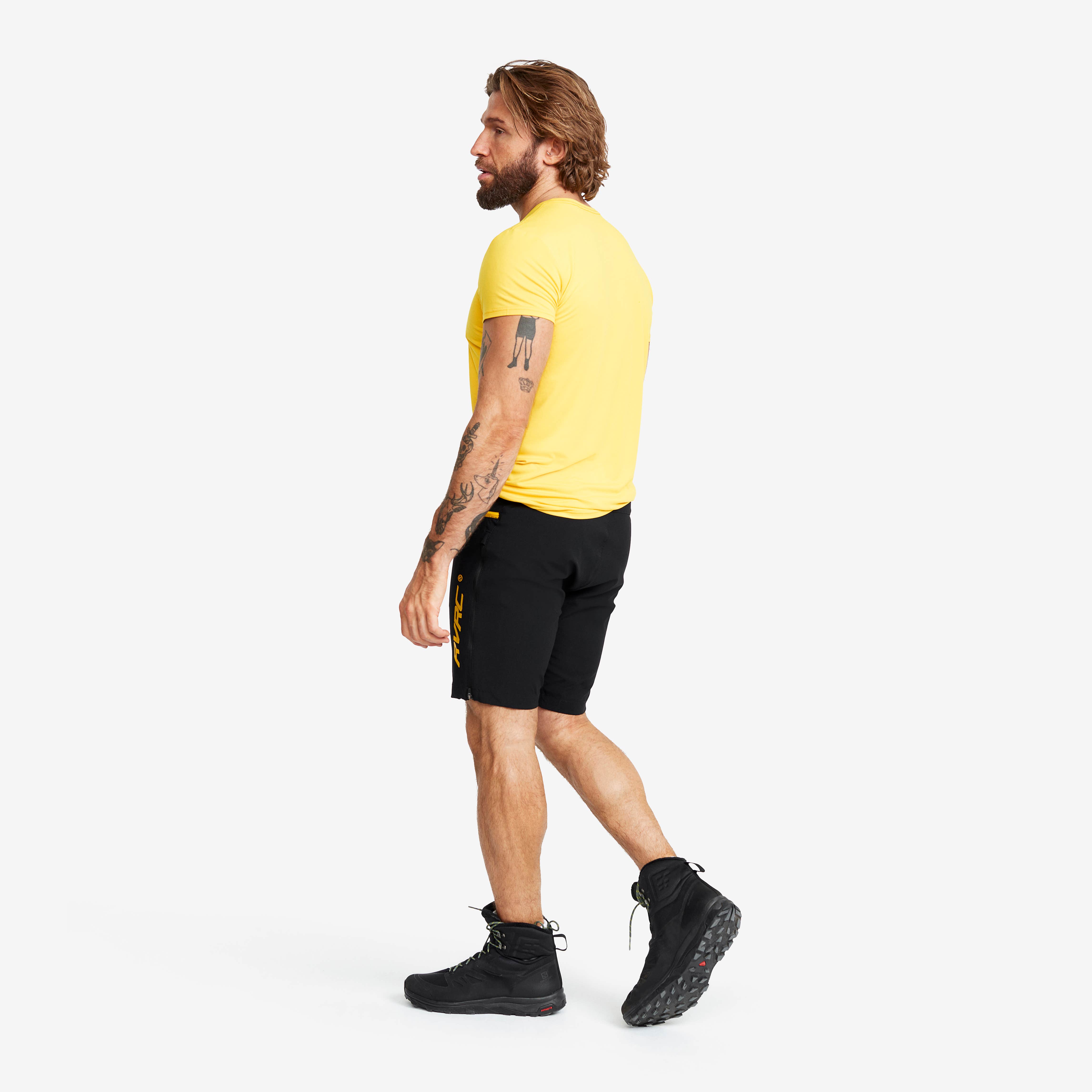 Trail Pro  Shorts Herre Black/Yellow