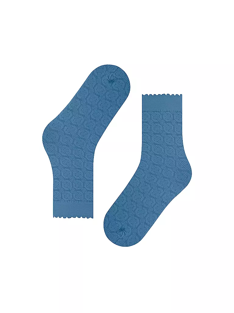 FALKE Socken HOARDING HONEY sky blue blau