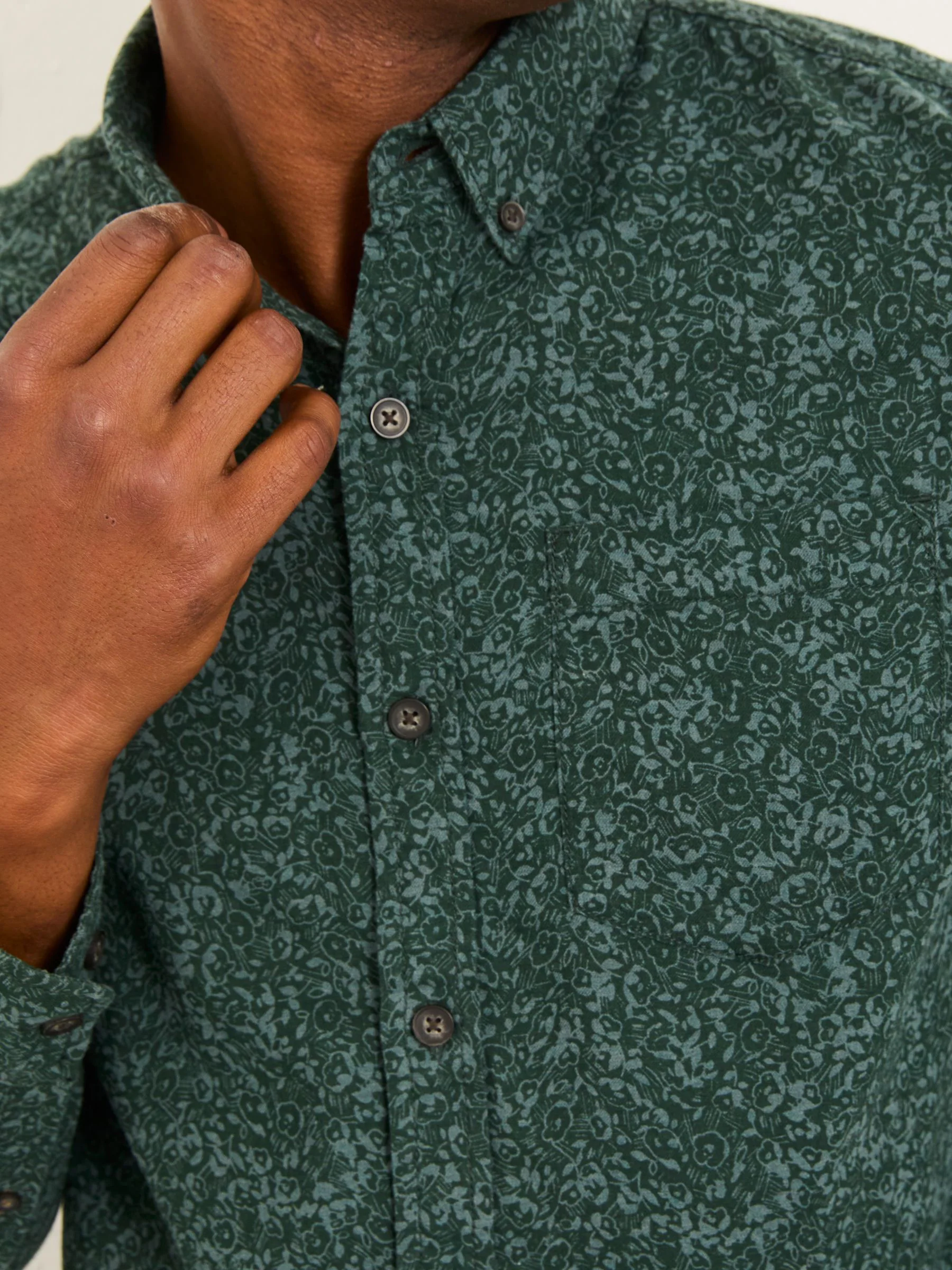 FatFace Long Sleeve Floral Print Shirt