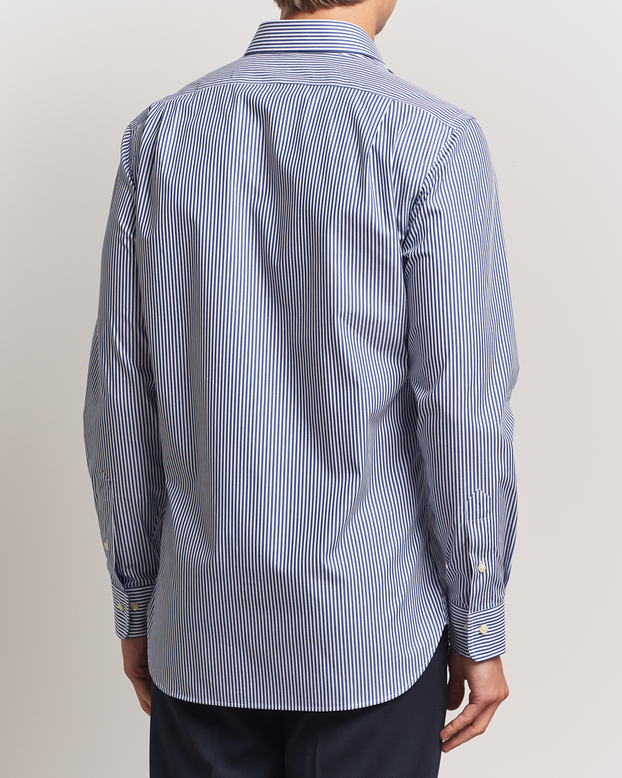 Polo Ralph Lauren Slim Fit Stripe Dress Shirt Royal/White