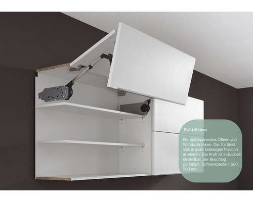 Nobilia Elements keukenblok zonder apparatuur Urban 300 cm alpinewit mat voorgemonteerde variant links 4004539053878
