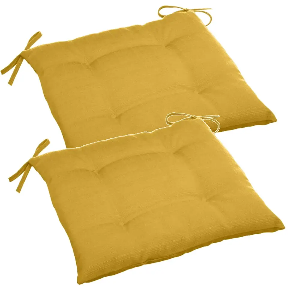 Hesperide Tuinstoelkussen - geel - uv-bestendig - 40 x 4 cm