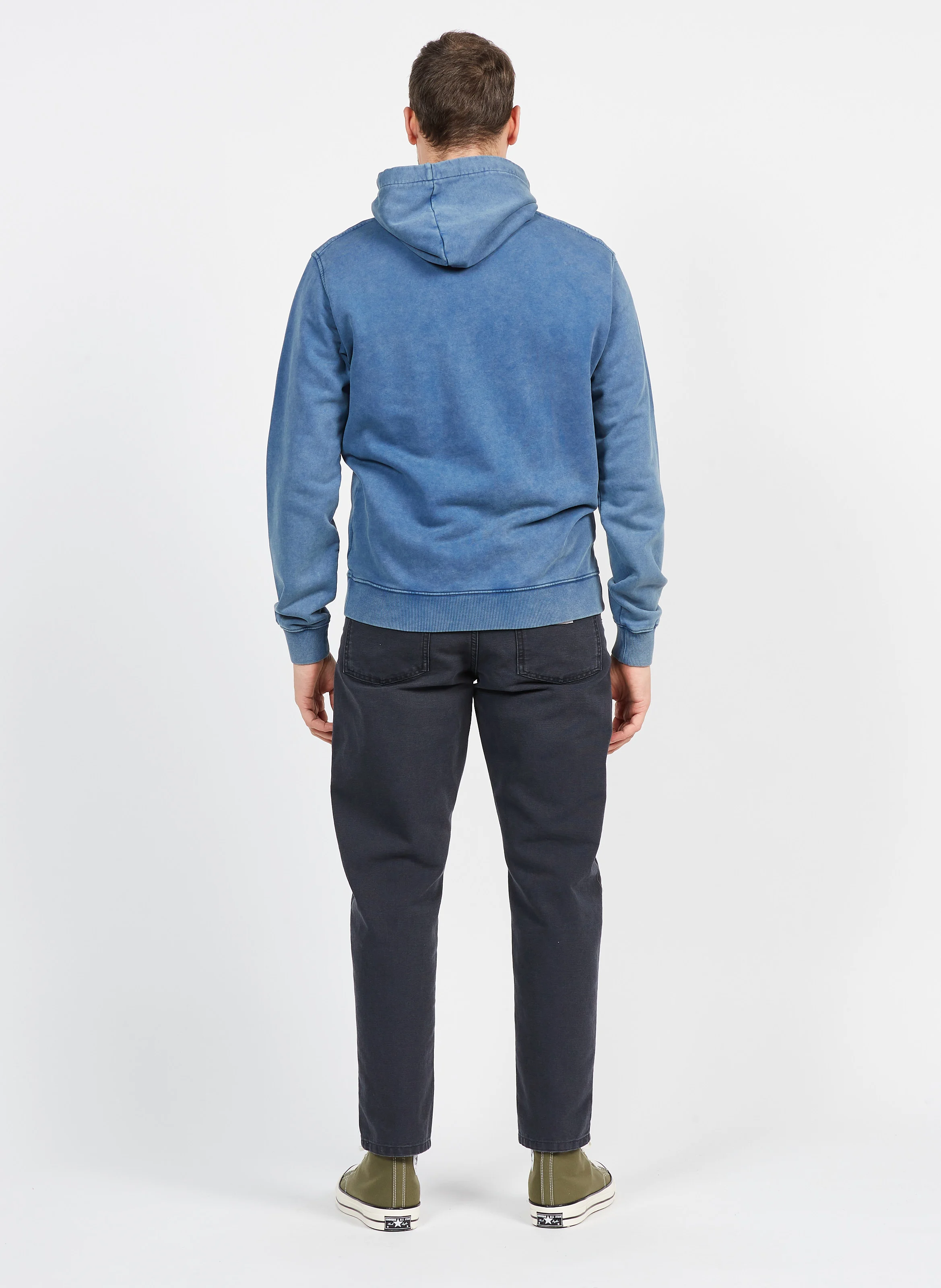 Sweat à capuche regular-fit sérigraphié en coton | Bleu