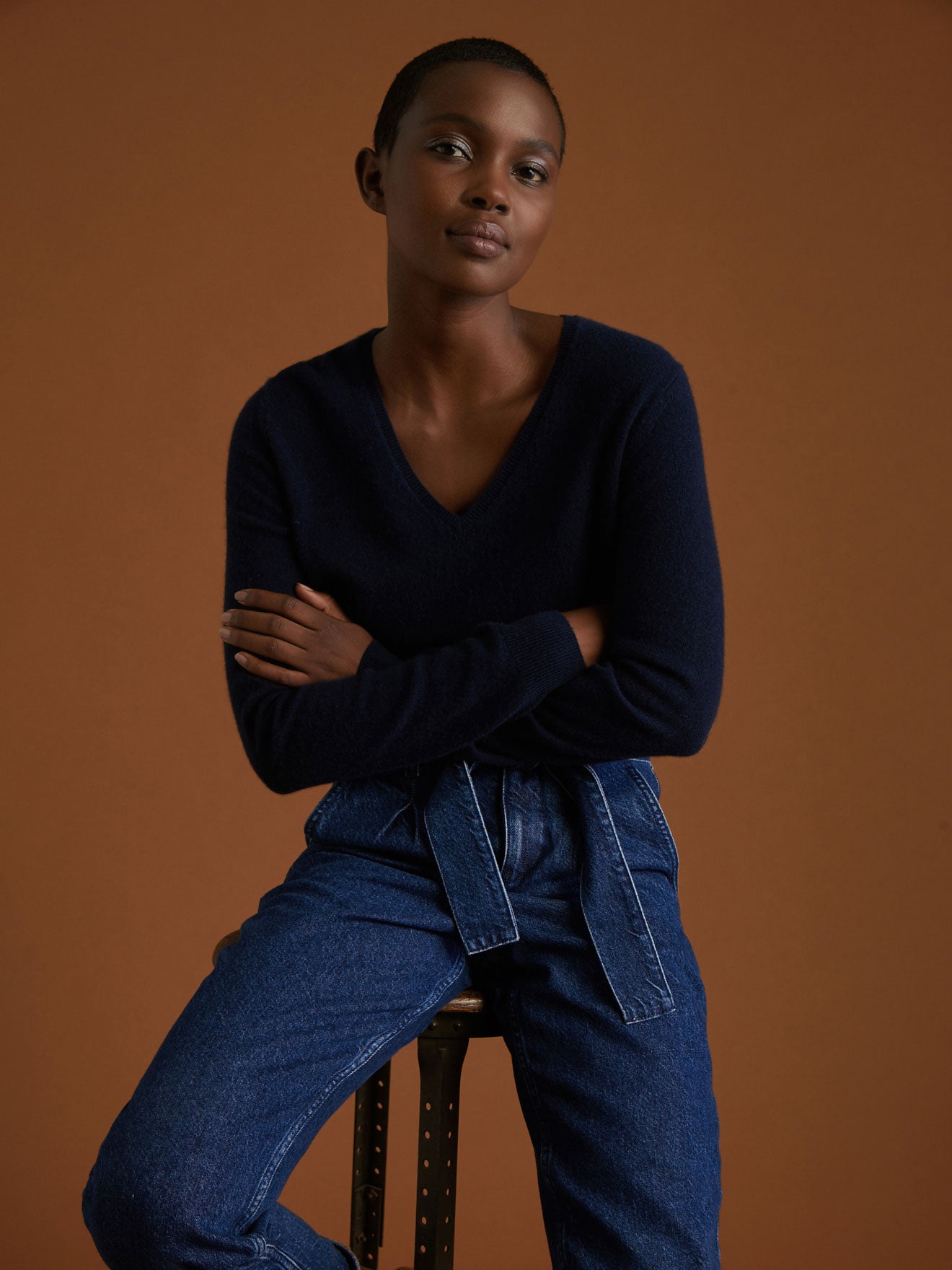 Pull col V femme - Collection Cachemire
