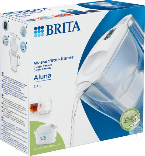 Brita Carafe Filtrante Aluna Cool White + 1 Maxtra Pro All-In-1 1 Set