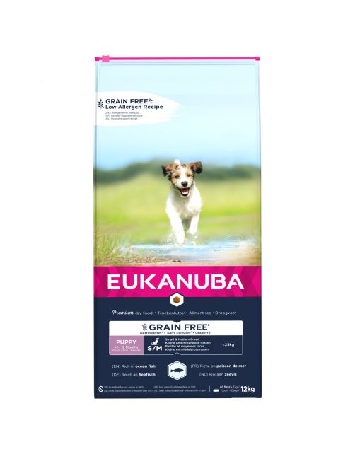 Eukanuba Pup & Junior Small Medium Grain Free Zeevis - Puppy-Hondenvoer