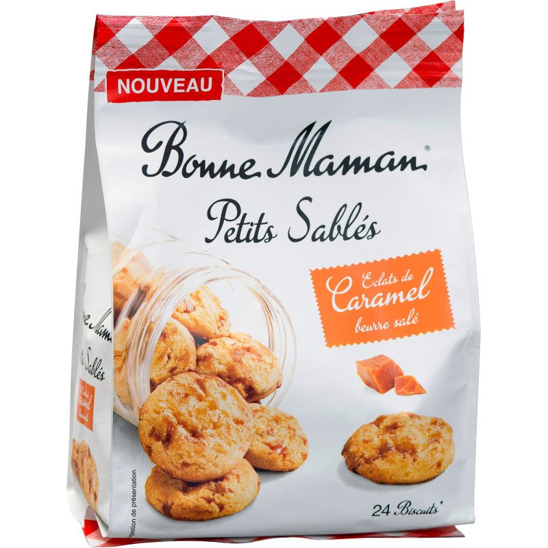 Petits Sablés éclats de Caramel beurre salé Bonne Maman - Sachet de 250 g