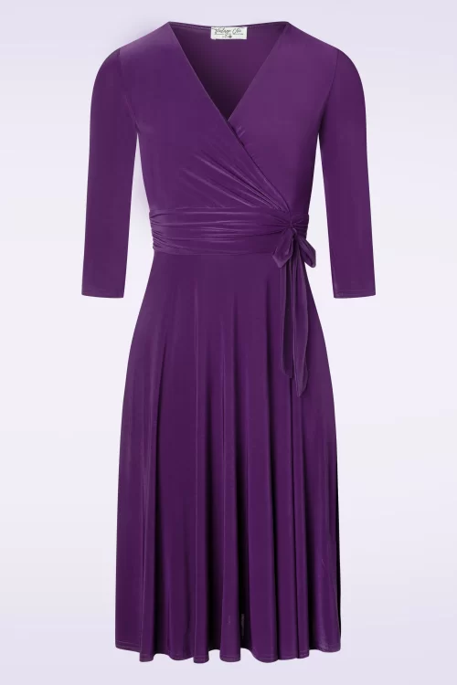 Vintage Chic for Topvintage Aria swing jurk in aubergine
