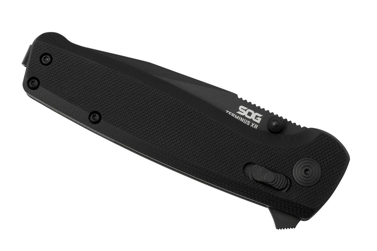 SOG Terminus XR, TM1027-BX, BLACK TiNi, Black G10 zakmes