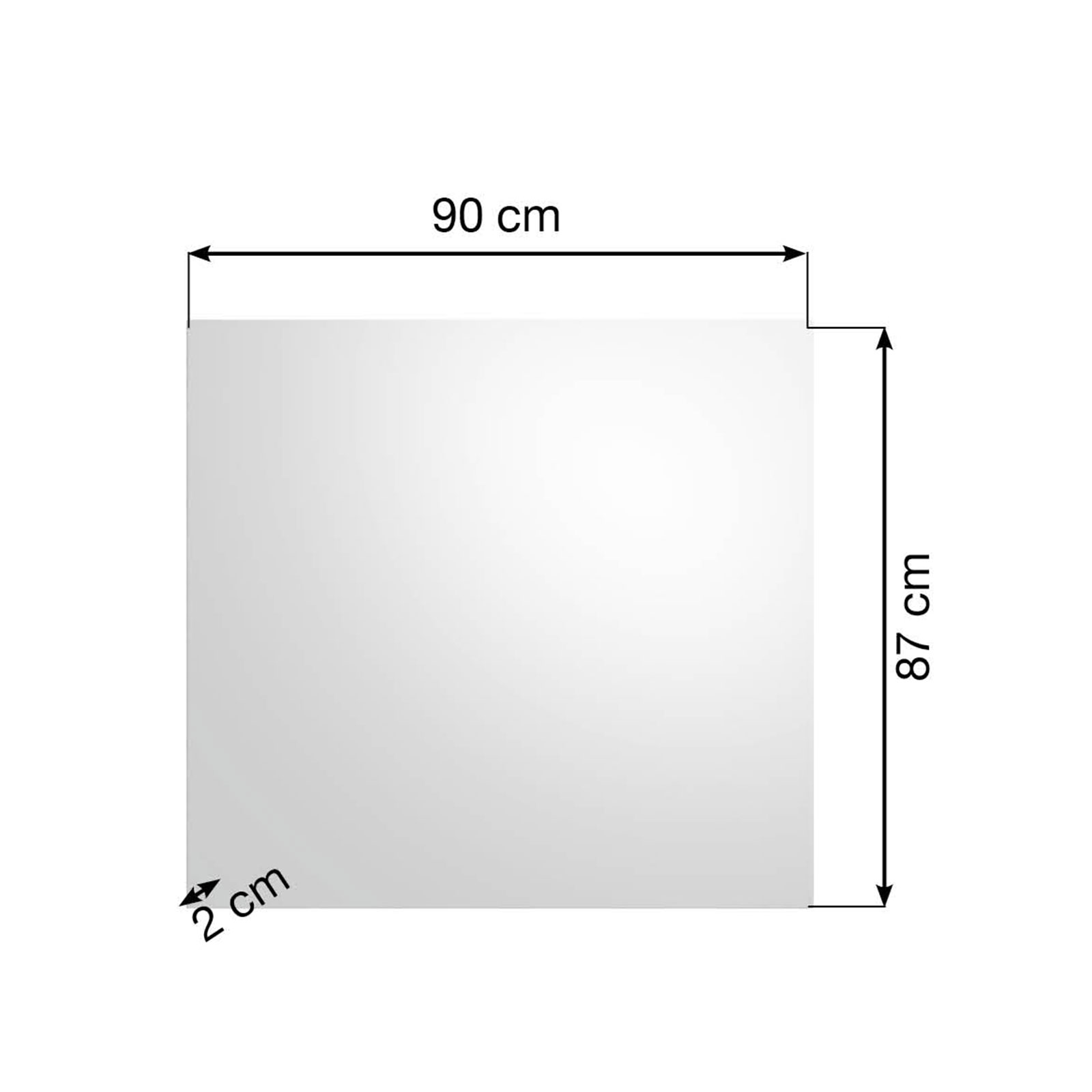 Spiegel SCOUT - Rauchsilber - 90x87 cm