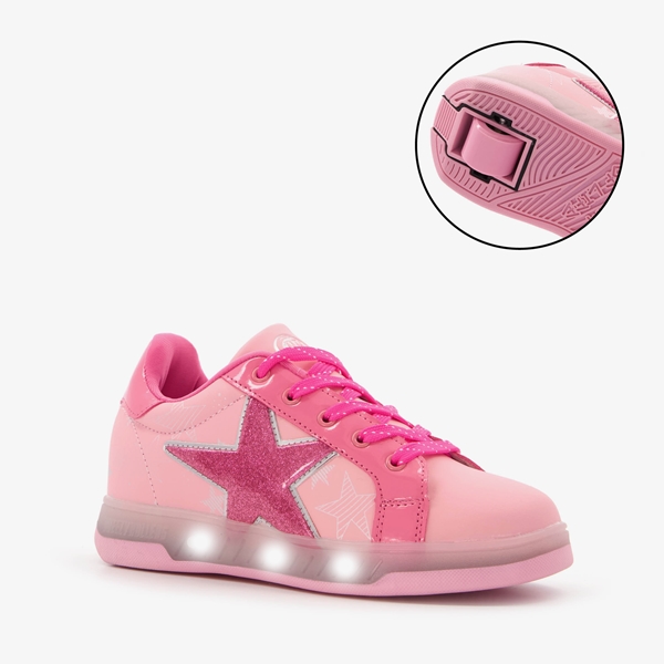 Breezy Rollers kinder sneakers met wieltjes roze