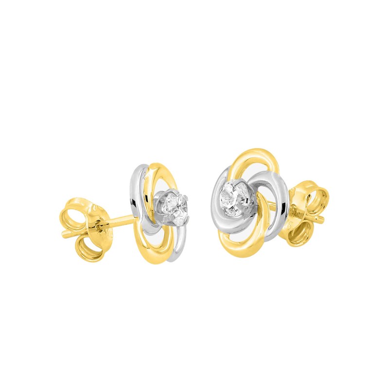 Boucles d'oreilles femme - Oxyde de zirconium - Or 9 Carats