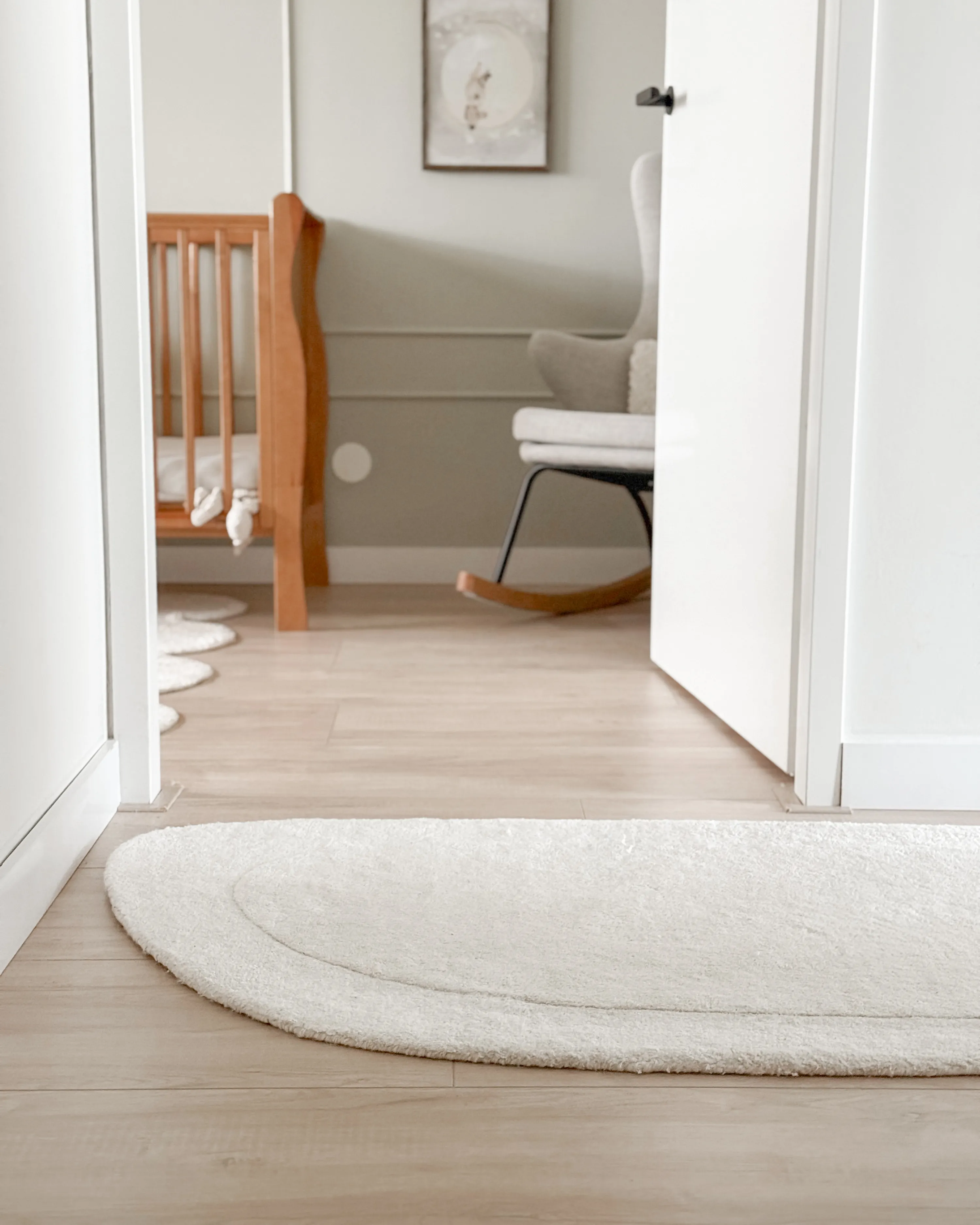 Vloerkleed BERANI Lichtbeige 80 x 250 cm Viscose