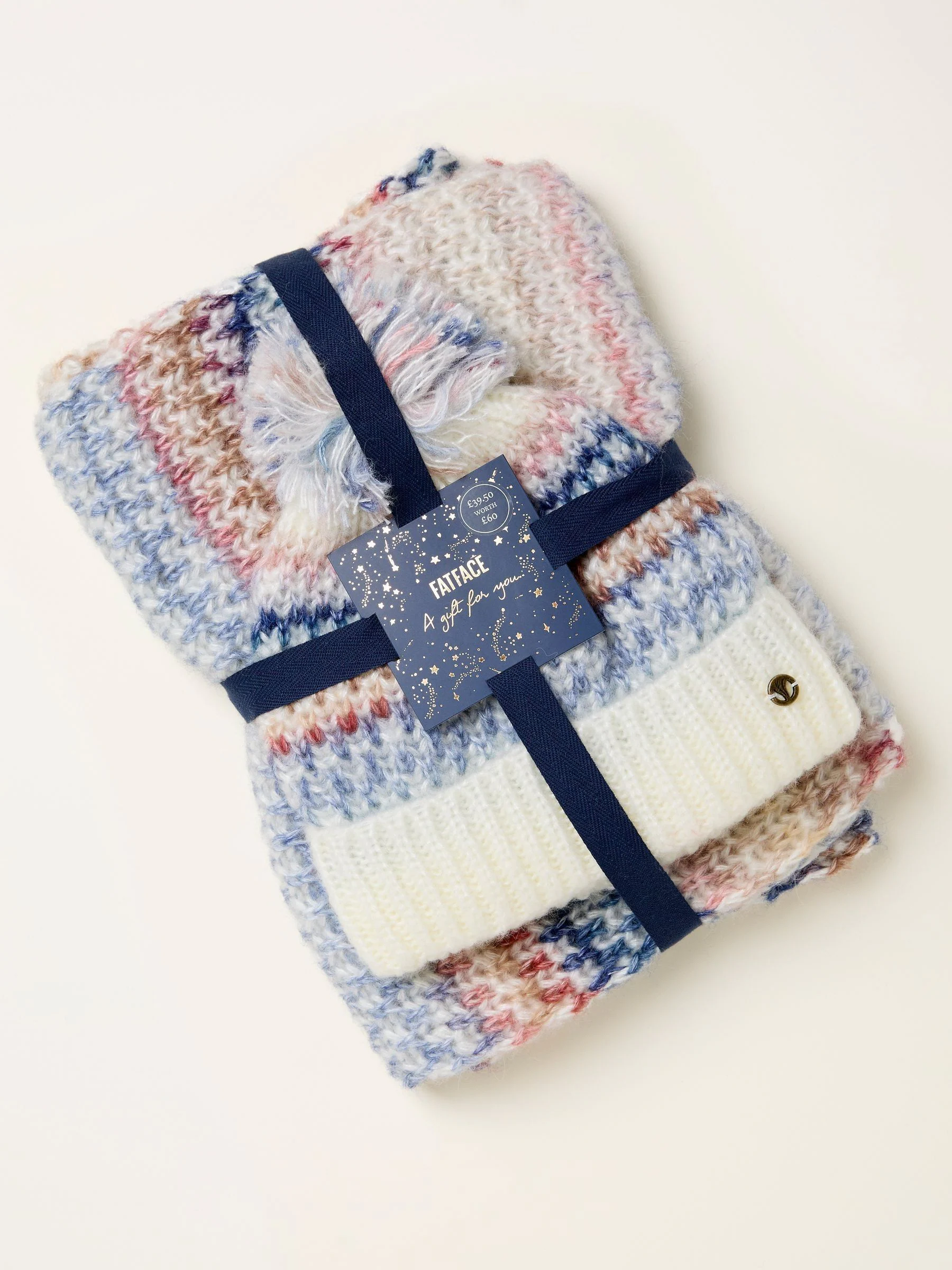 FatFace Spacedye Bobble Hat and Snood Gift Set