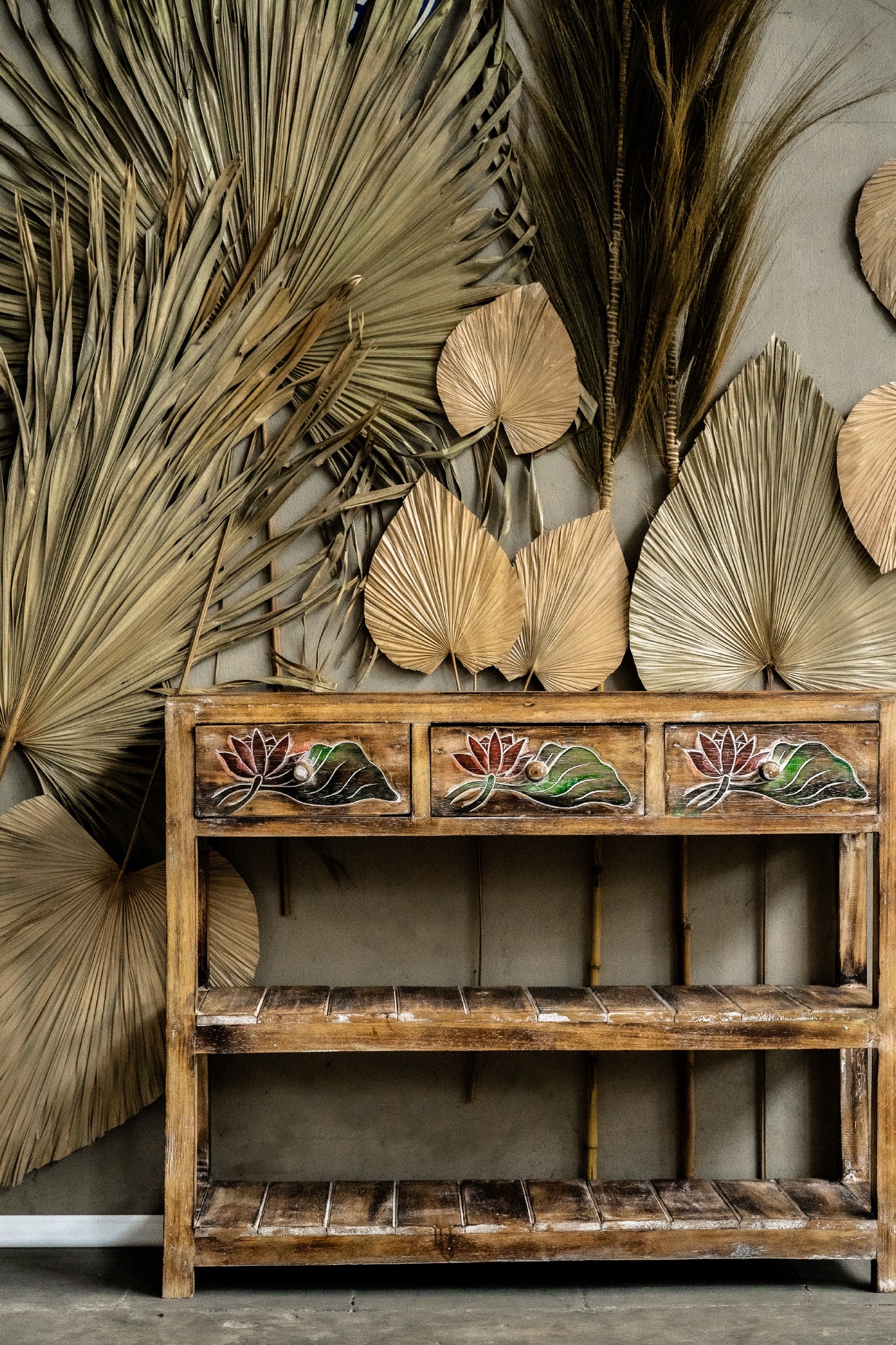 Palmenblatt natur, H 120 cm, B 60 cm von fischer's lagerhaus