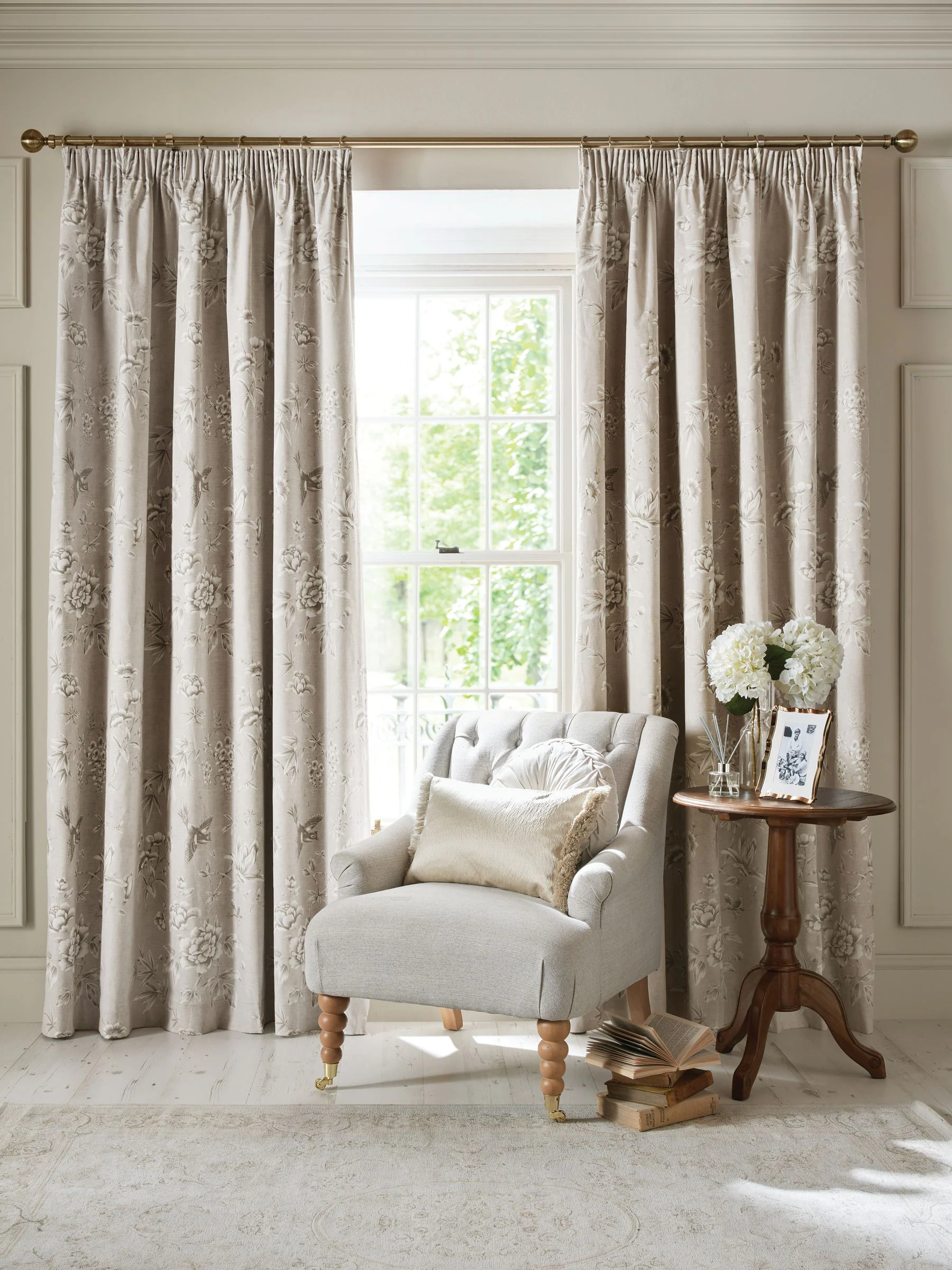 Laura Ashley Rowsham Garden Blackout Headertape Curtains