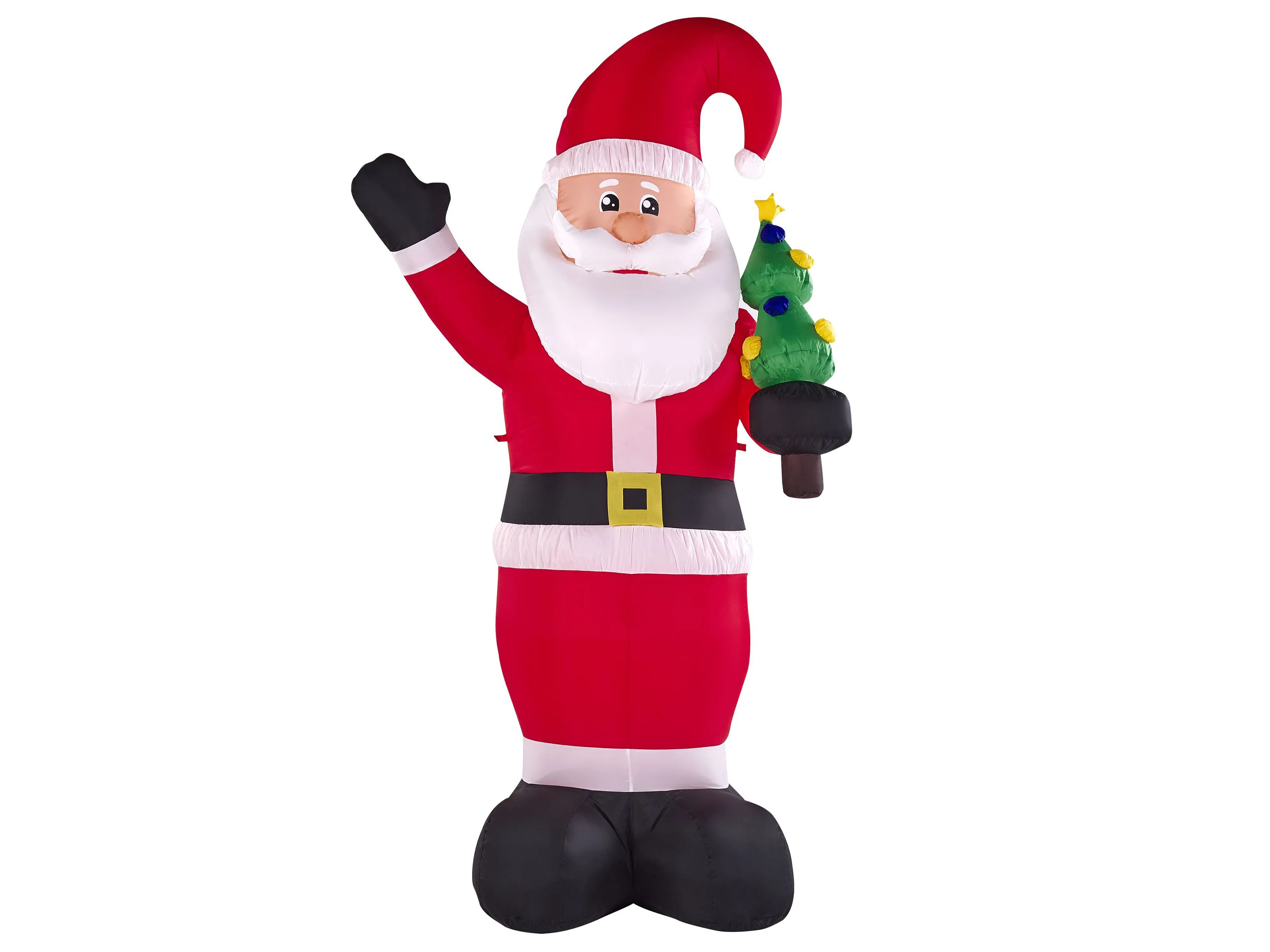 Opblaasbare buitendecoratie LED IVALO Kerstman 225 cm Rood