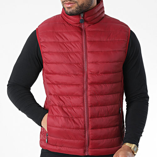 Doudoune Sans Manches ZH68 Bordeaux