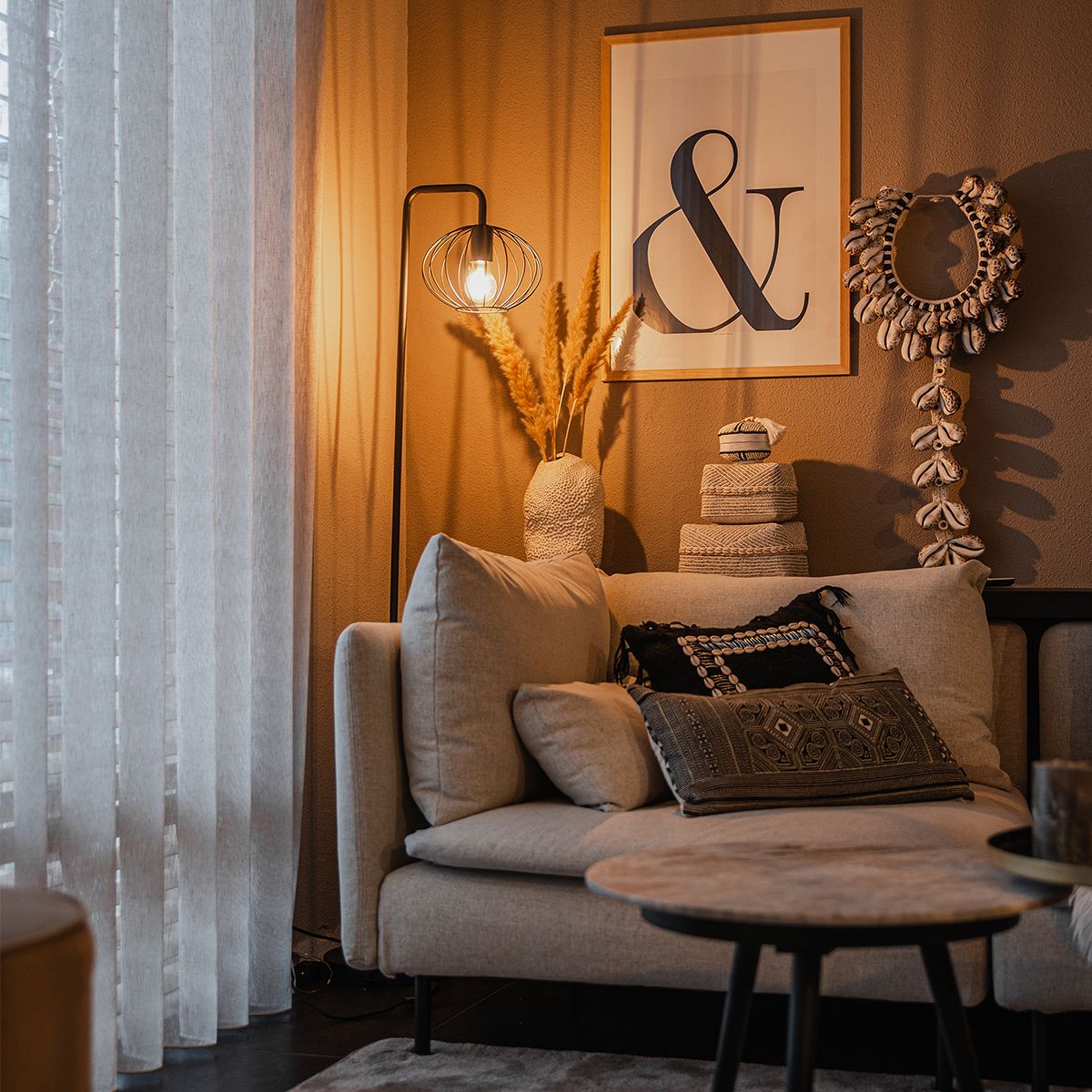 Industriële vloerlamp zwart 23 cm - Margarita