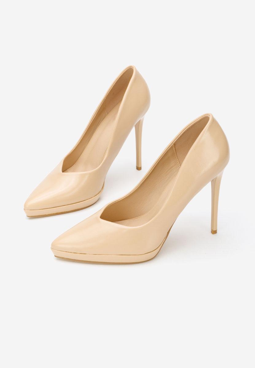Chaussures à talon aiguille beige Reneia
