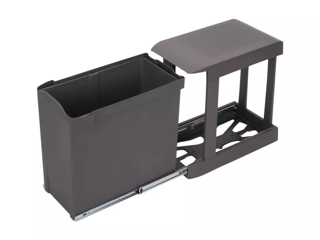 Poubelle fixation inférieure et extraction automatique 30 L