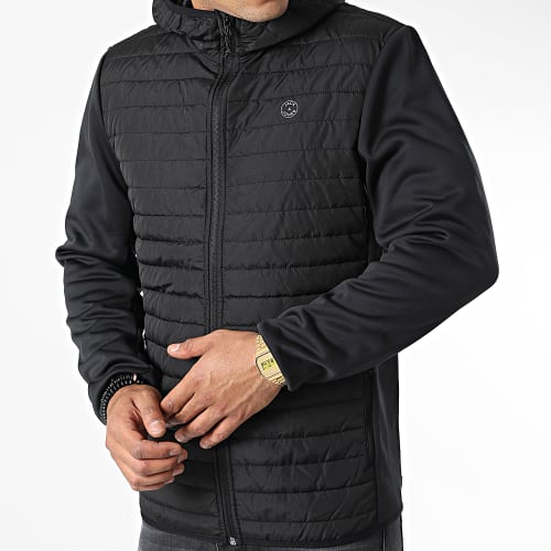 Veste Zippée Capuche Multi Quilted 12182242 Noir