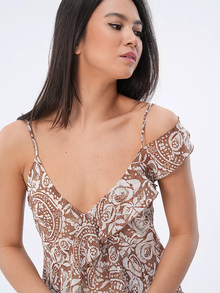 LIU JO Maxikleid ROSES braun
