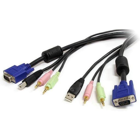 StarTech.com Câble pour Switch KVM VGA avec USB et Audio et Micro - 1.80m