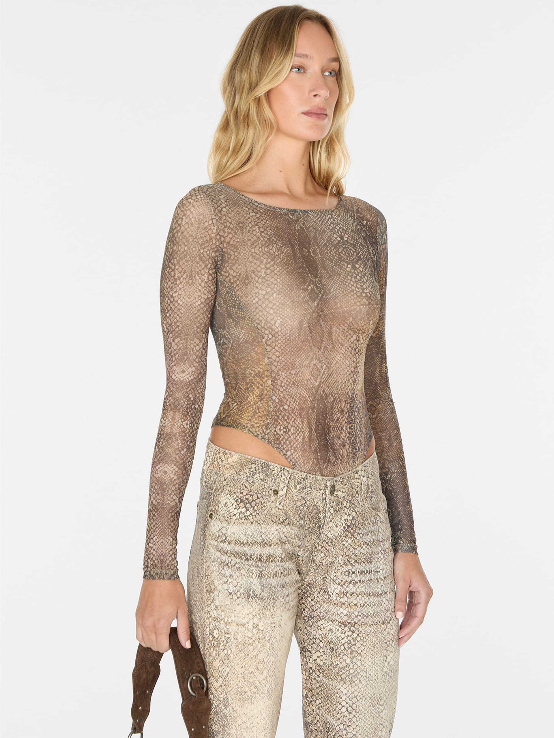 body de malha estampada