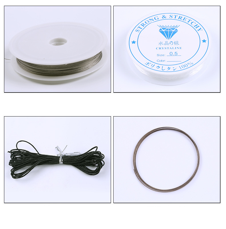 (9-tlg. Set) Edelstahl Schmuck Herstellungs / Reparatur Kit DIY Zubehör inkl. Verschlüsse (600 Stück) für Ohrringe   Ketten - Silber