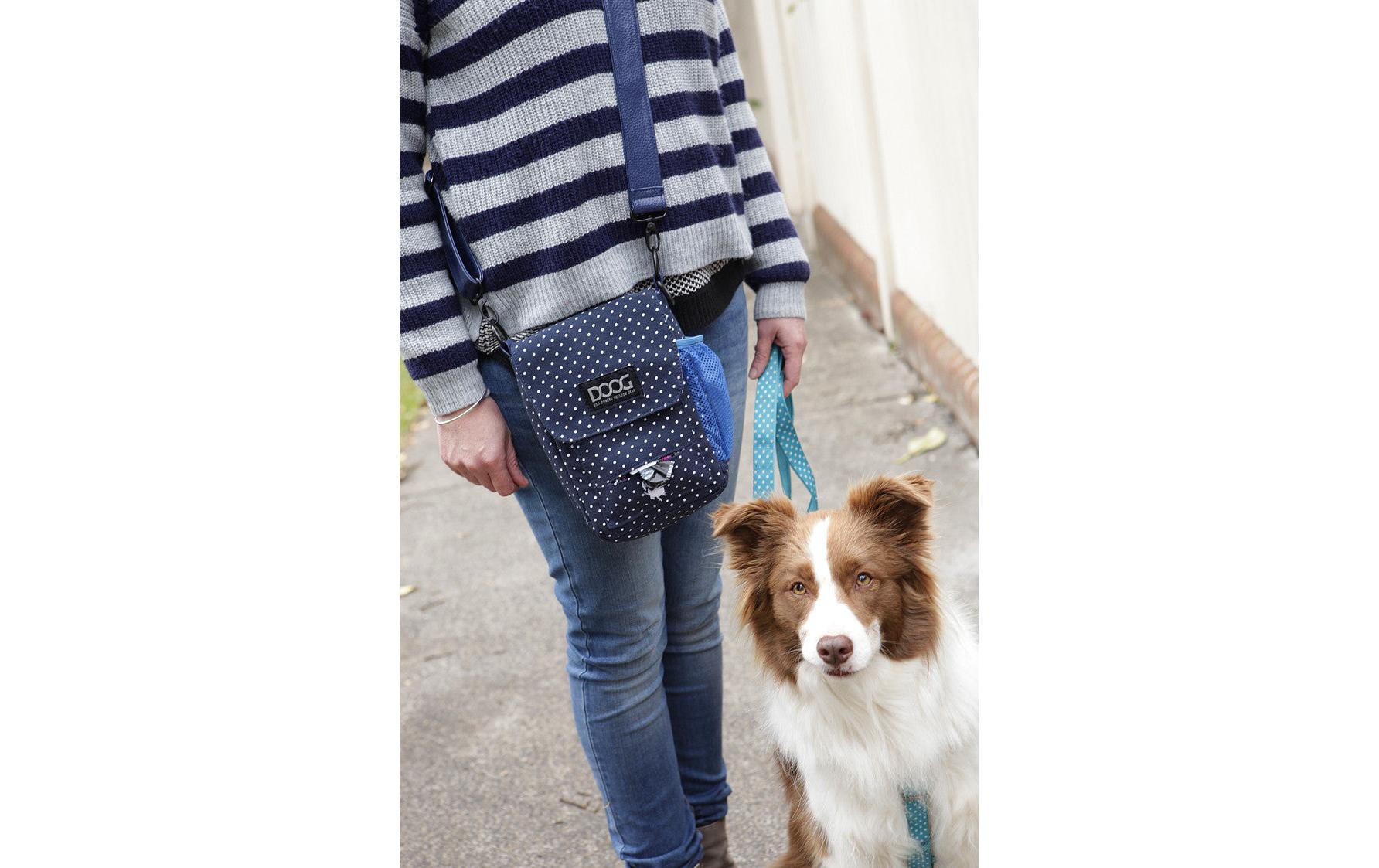 Shoulder Bag Stella Navy / Polka DotsHunde-Walking-Tasche