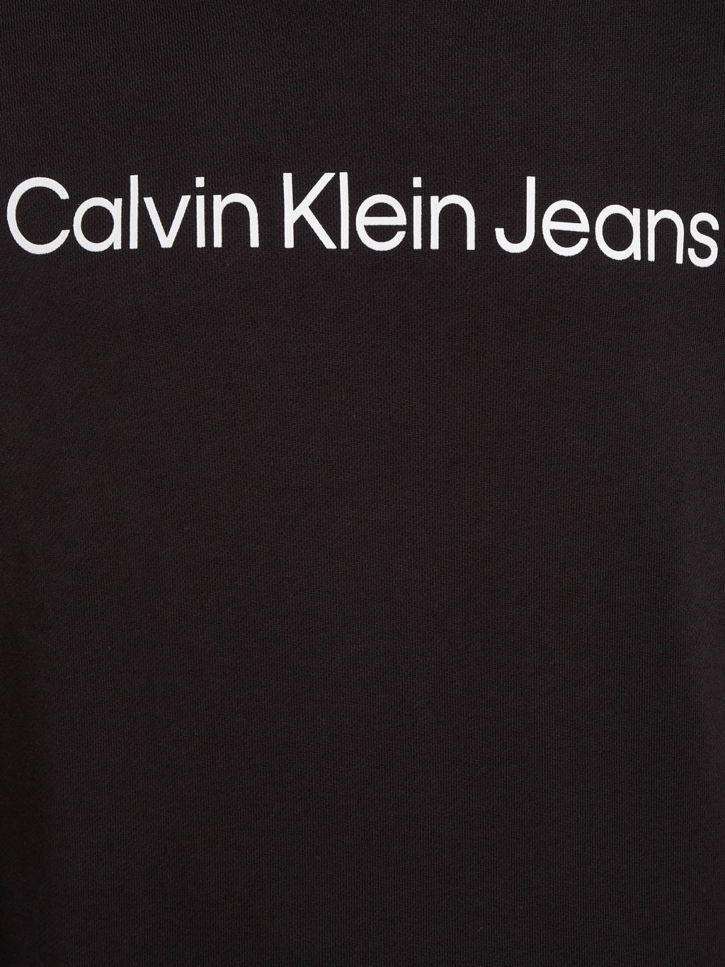Calvin Klein hoodie Terry met logo zwart