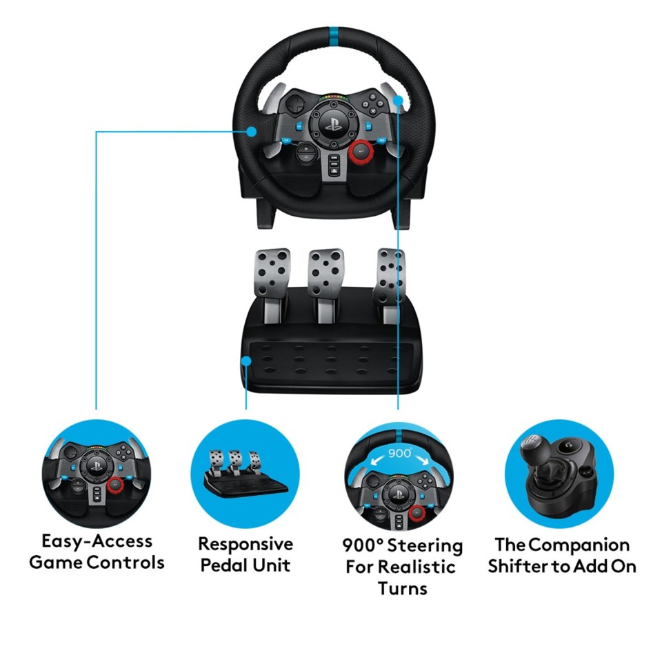 Logitech G29 Driving Force+ Driving Force Shifter Bundle For PS3/PS4