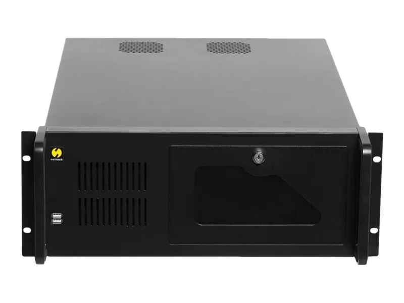 Netrack Server Case - Rack-monterbar 4U - udvidet ATX - sort