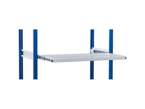 Udtrækshylde Boltless 1000 x 500 mm RAL 7035