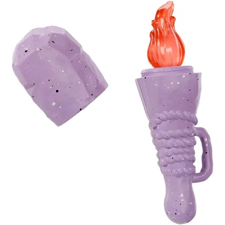 Mattel Cave Club Emberly Puppe (25 cm), prähistorische Modepuppe mit Haus-Dinosaurier