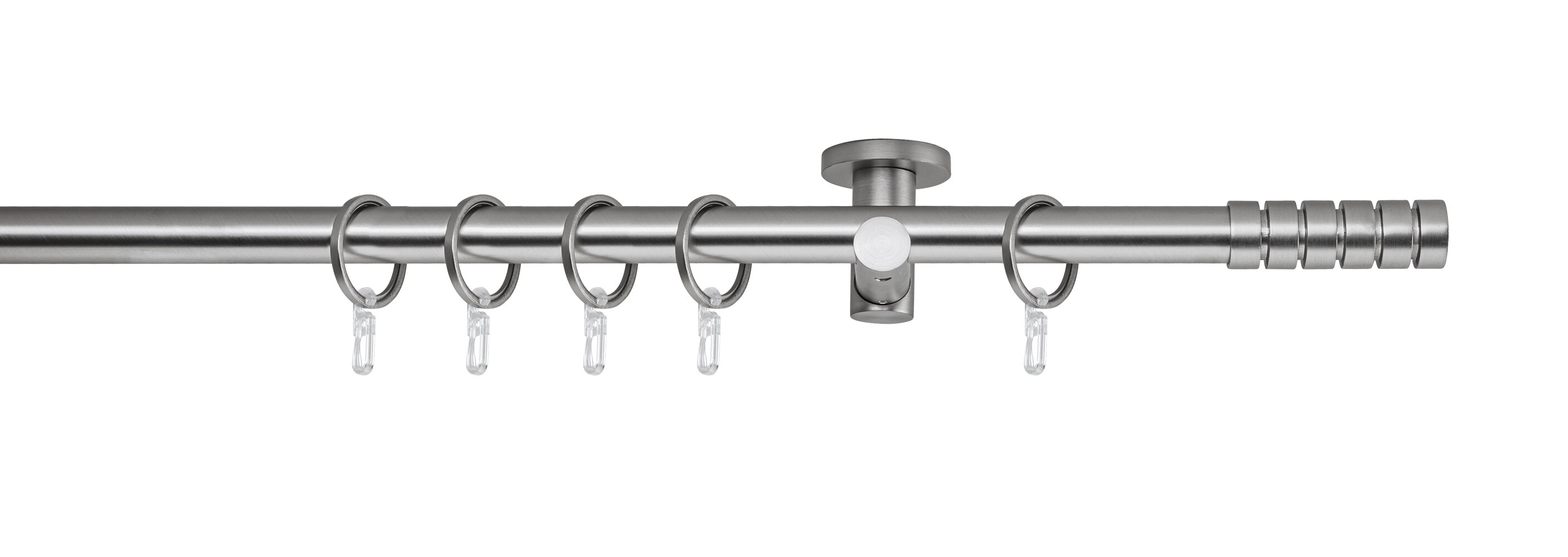 20mm,1-läufig,Rohr,Deckenträger urban,Endstück rillcube Farbe: Edelstahl-Optik, Größe: 100cm