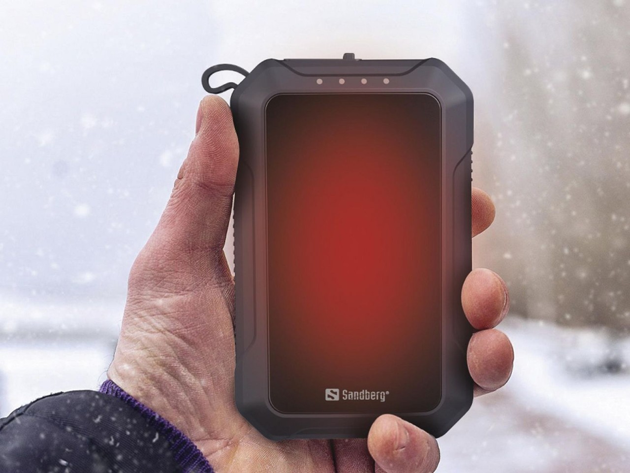 Sandberg - Powerbank 10000mAh med indbygget Håndvarmer