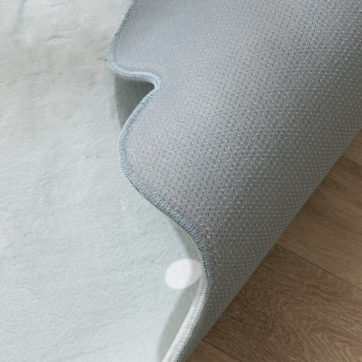 Wasbaar vloerkleed - Cloudy Stippen Mint
