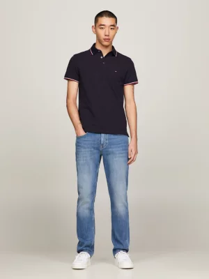 Polo Slim Fit com Detalhes em T da Coleção 1985